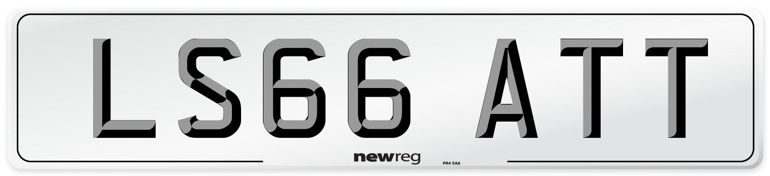LS66 ATT Number Plate from New Reg
